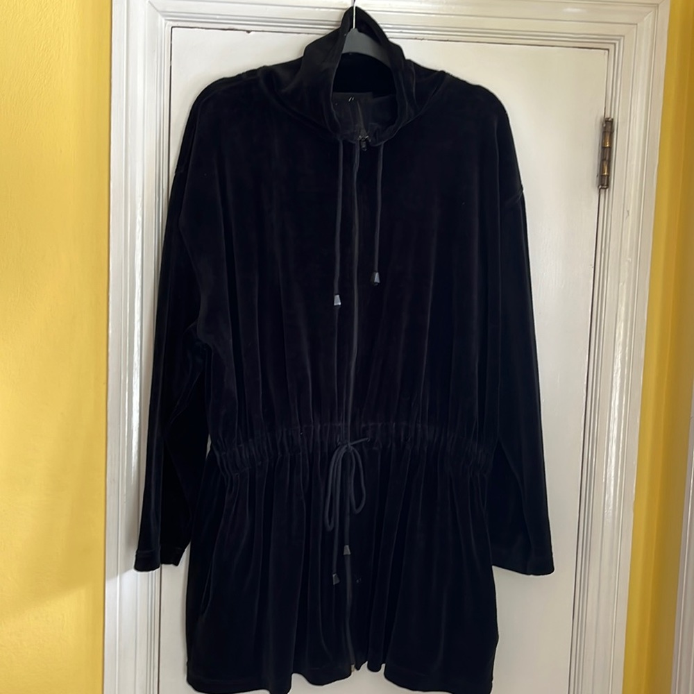 Carole Little Sport velveteen drawstring jacket